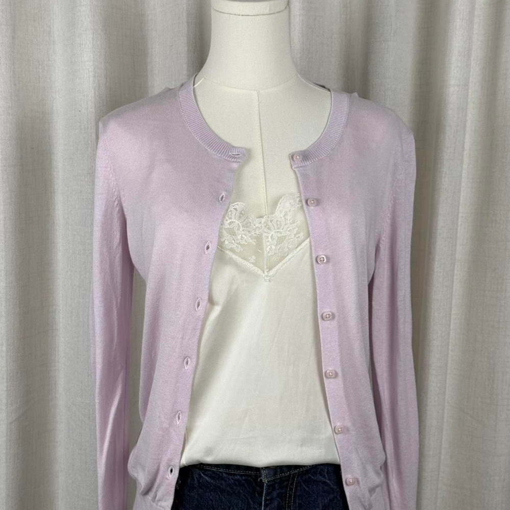 Banana Republic Womens Lilac Purple Button Front Cardigan Sweater XS Fairycore
